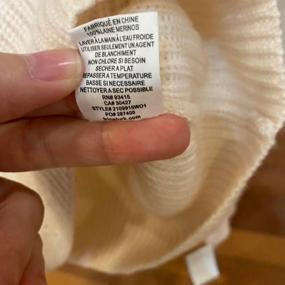 Brand new Trina Turk Merino Wool Sweater with tags ivory - Picture 3 of 5